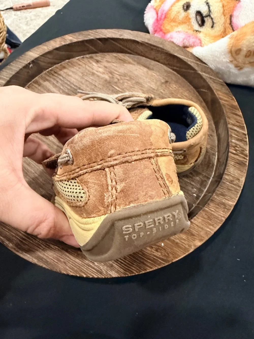 Sperry Kids Tan/Brown Landyard AC Boat Shoes 6c